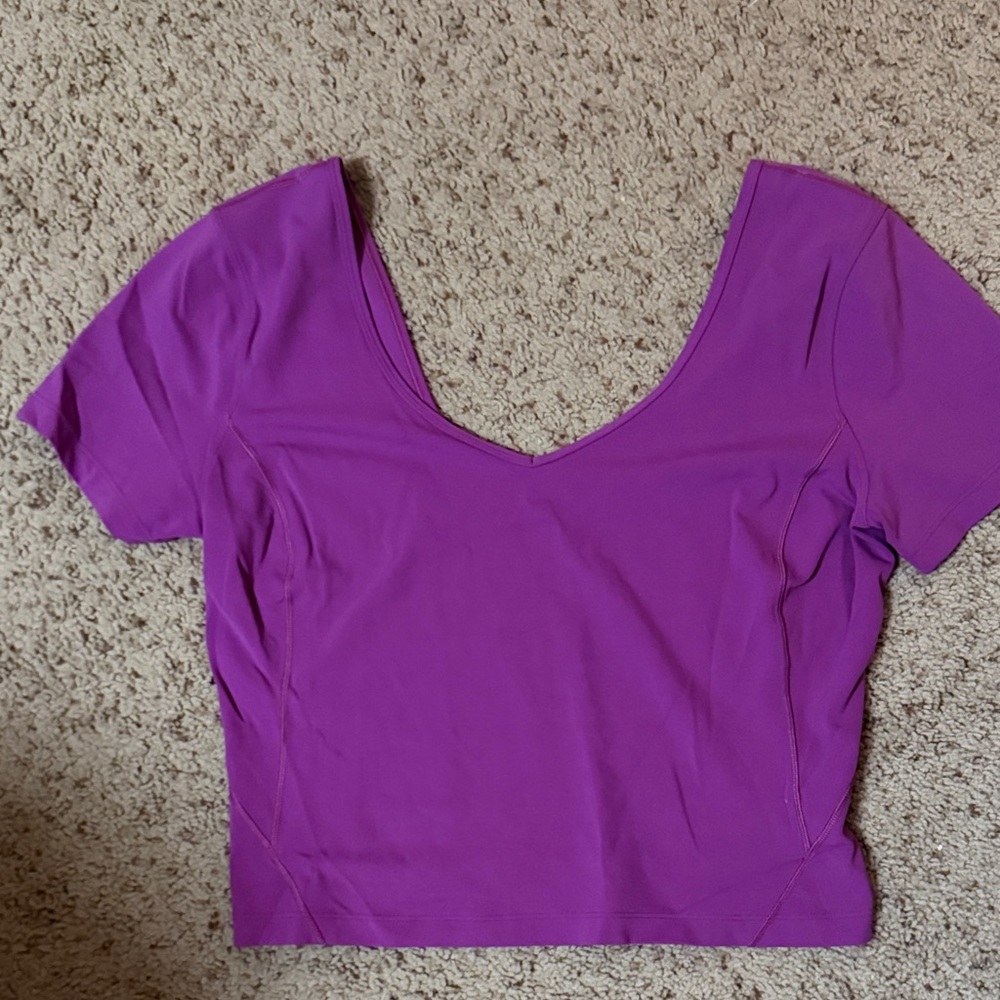 lululemon athletica Magenta Scoop-Neck Crop Top